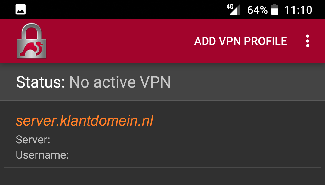 De nieuwe VPN-verbinding is aangemaakt