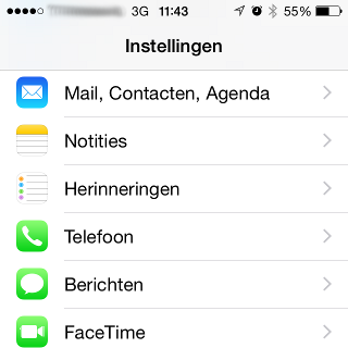 Mail, Contacts, Calendars openen