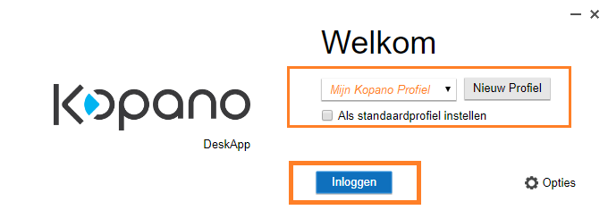 Open your Kopano DeskApp Profile