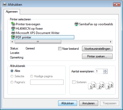 Using the PDF printer (3)