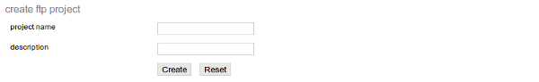 Create ftp project