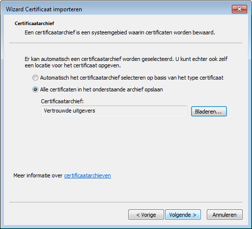 Wizard import Certificate (2)