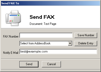 Sending a fax
