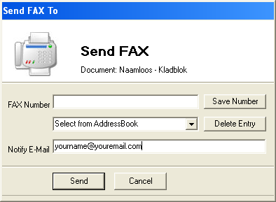 Een fax versturen