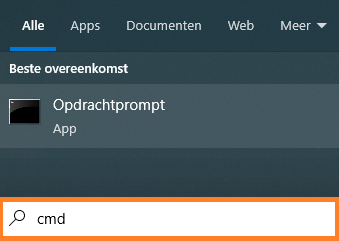 Open een 'Command Prompt'