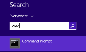 Open a 'Command Prompt'