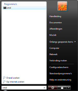 Open een 'Command Prompt'