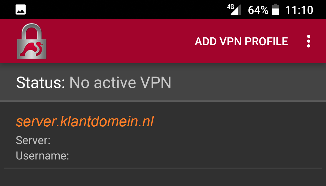 The new VPN connecion has been created