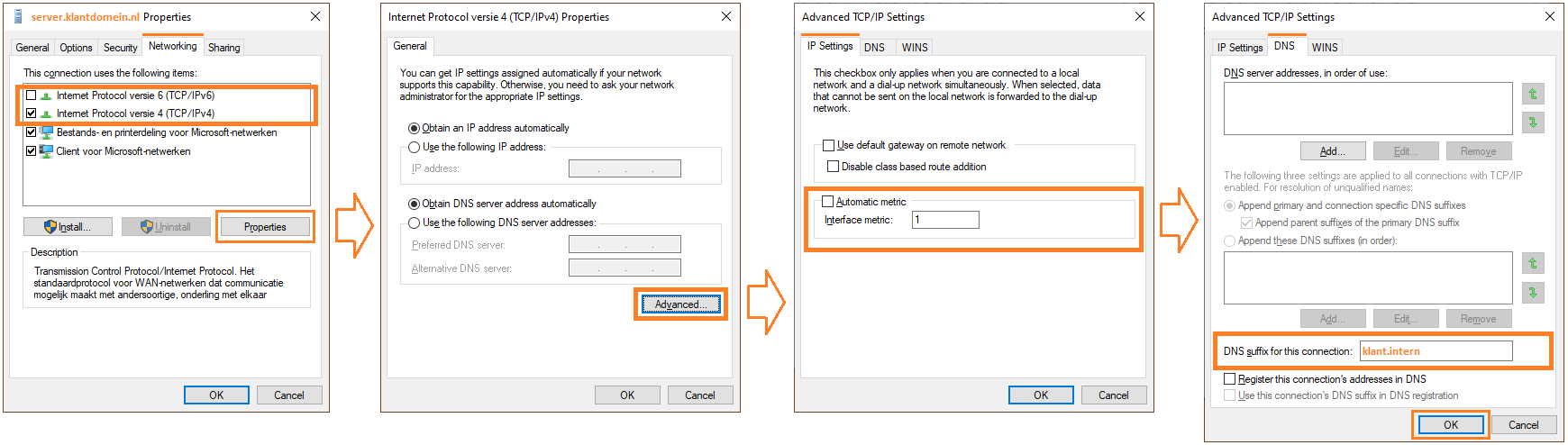 Change the Adapter Properties