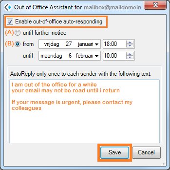 Configure Out of Office Assistant (2)