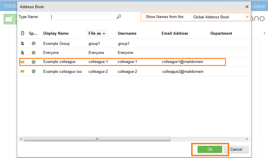 Connect to a shared mailstore or calendar (3)