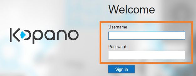 Login page for Kopano WebApp