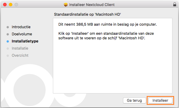 Installeer de Nextcloud Sync-client (1)