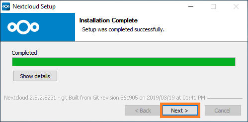 Installing the Nextcloud Sync-client (3)