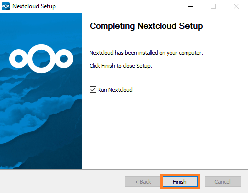 Installing the Nextcloud Sync-client (4)