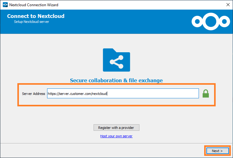 Connecting to your 1A-server (2)