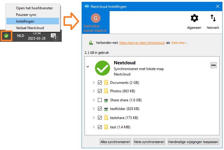 Synchronising files