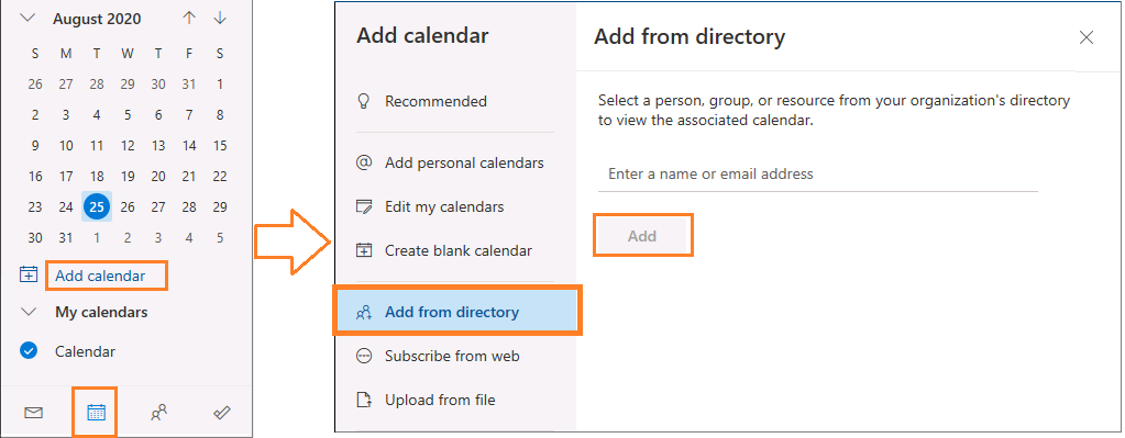 Adding shared calendar