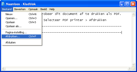 De PDF-printer gebruiken (2)