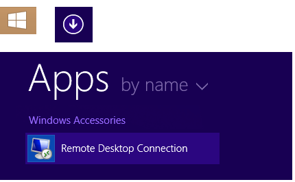 Start "Remote Desktop Connection"