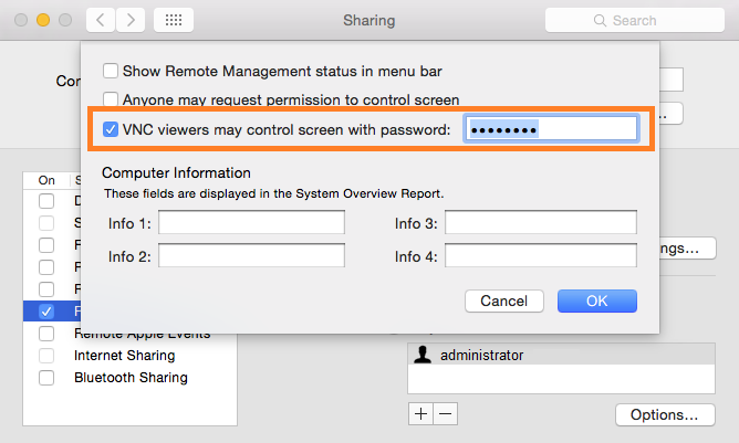 Set Remote Management password