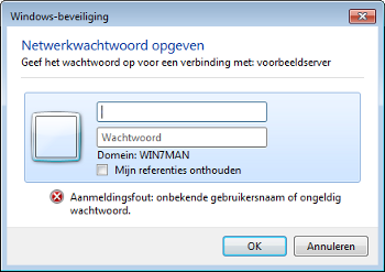 Netwerkwachtwoord opgeven