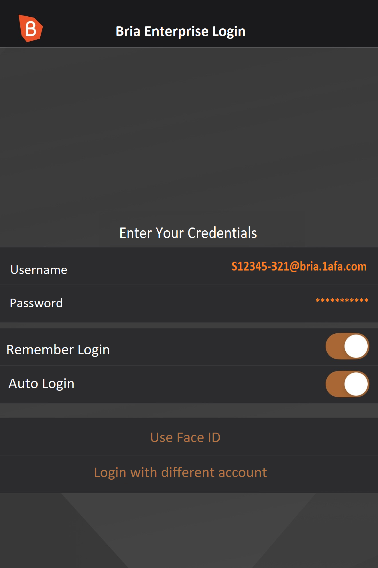 Configure your Bria-account
