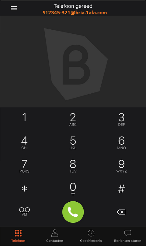 Bellen met de Bria app