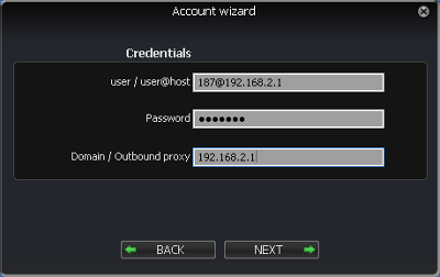 First start - Zoiper Account wizard