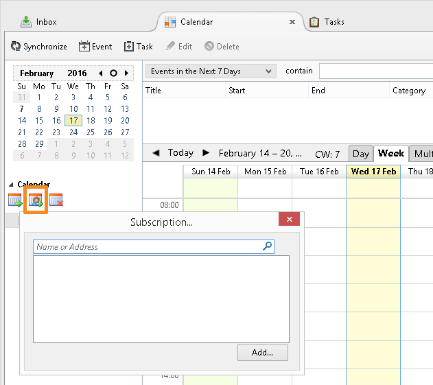 Add a shared calendar