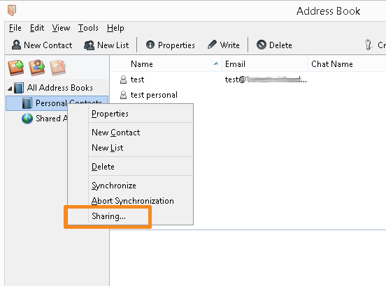 Share your address book