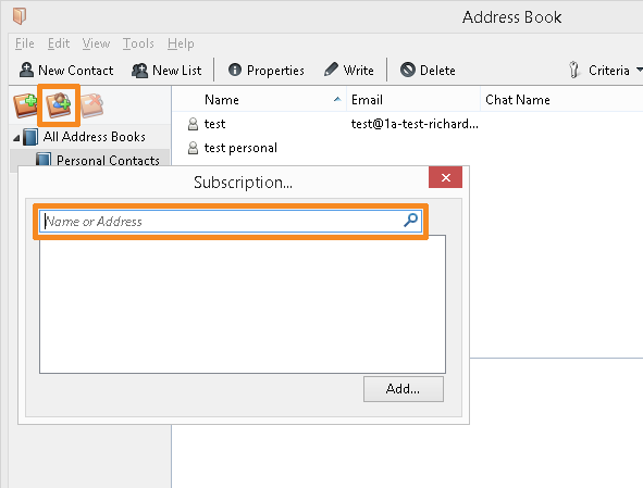 Add a shared address book