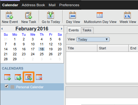 Add a shared calendar