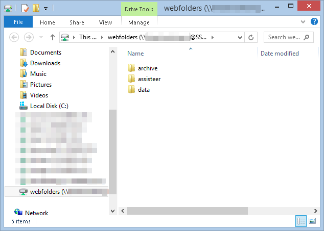 Webfolders is ready to use