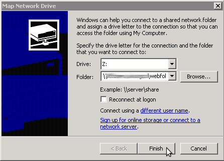 Connecting to Webfolders