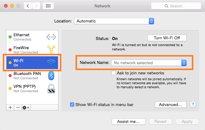 Select wireless network