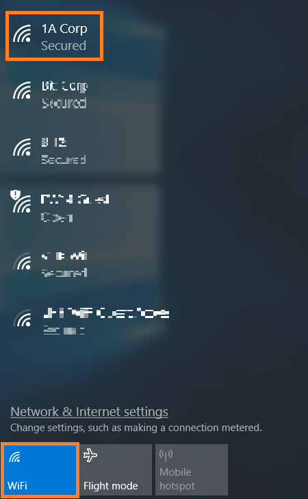 Select wireless network