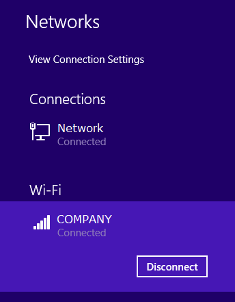 Connected with the network