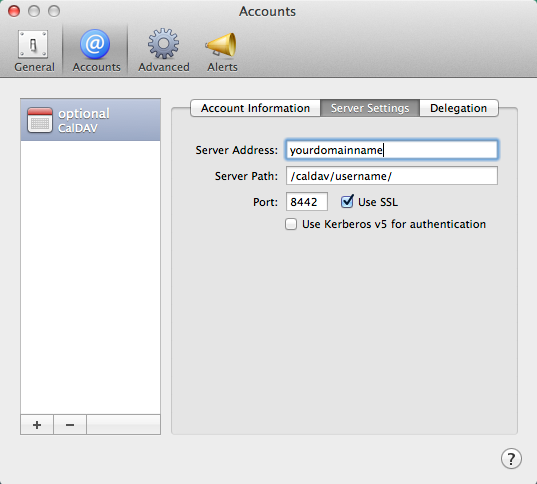 Mac Calendar - Verify settings (2)