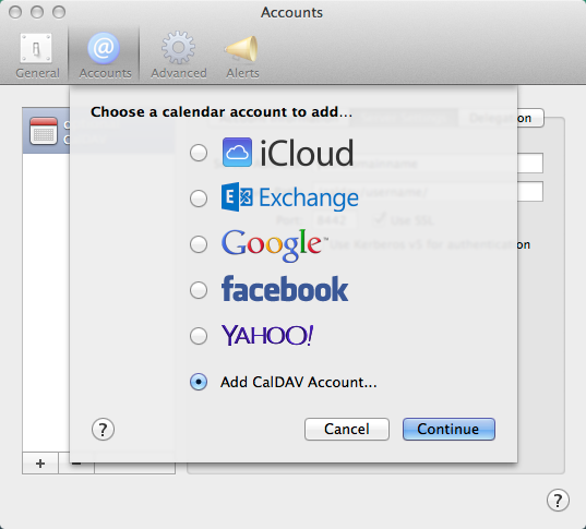 Mac Calendar - Configuring Mac Ical