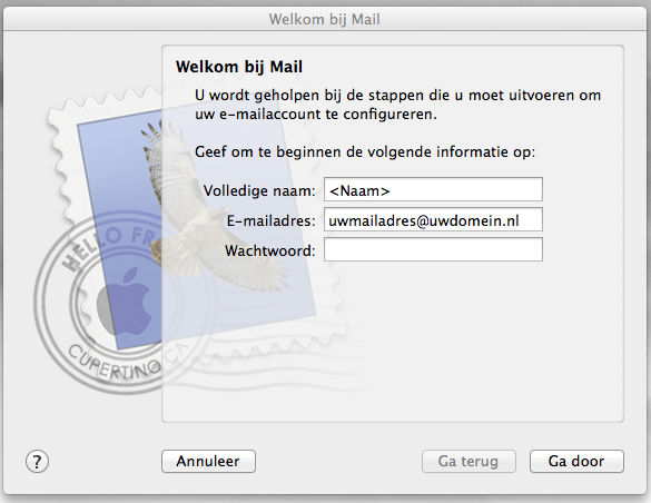 Mac Mail - Instellen Mac Mail