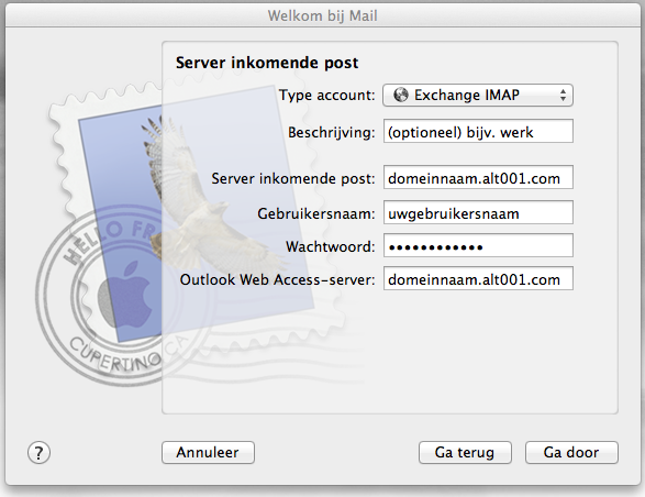 Mac Mail - Server inkomende post